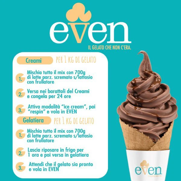 Even Gelato al Cioccolato - Mix Proteico Low-cal 300g - Image 3